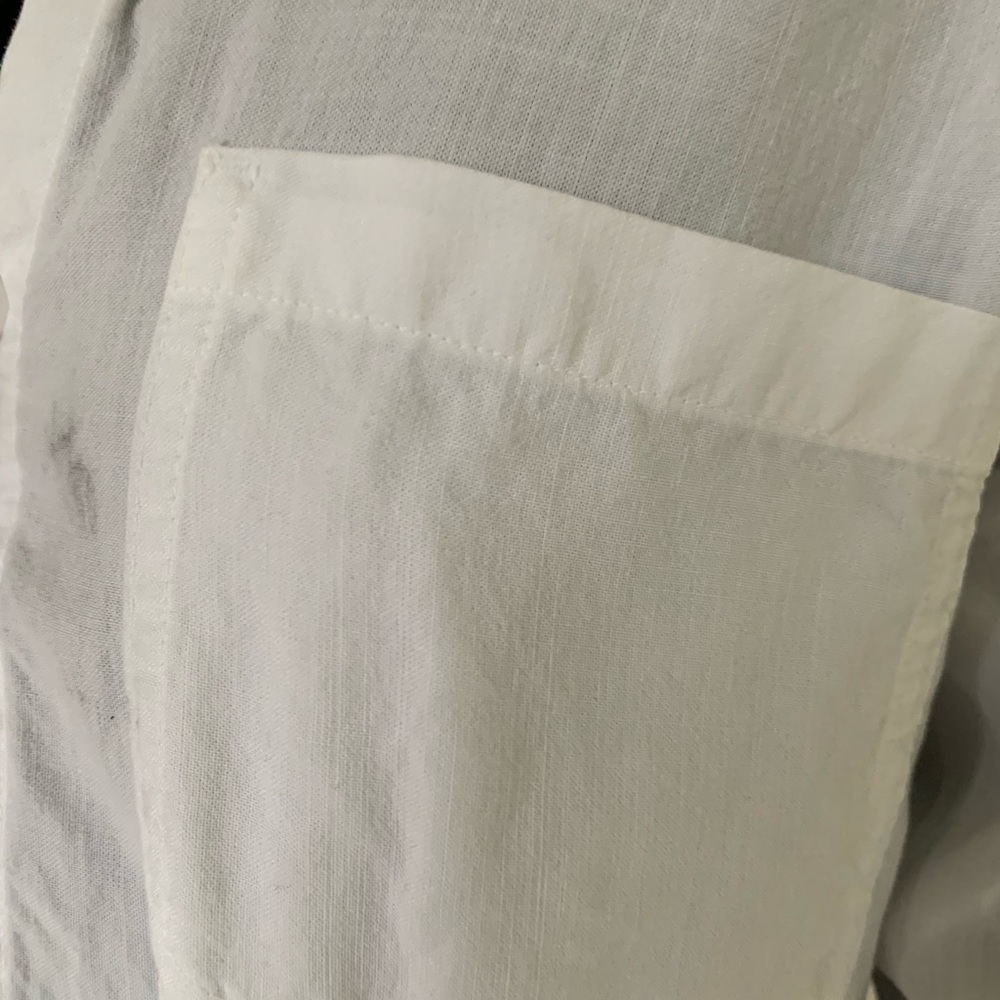 Cute White Ruffled Button Down From Anthropologie - image 4